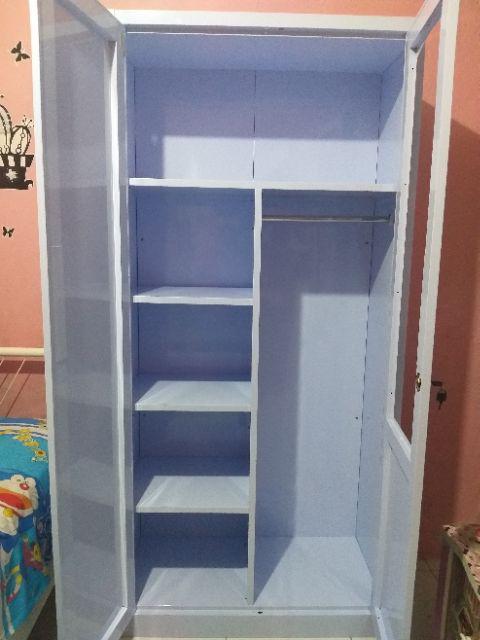 Lemari Pakaian 2 Pintu Besi Plat 8182