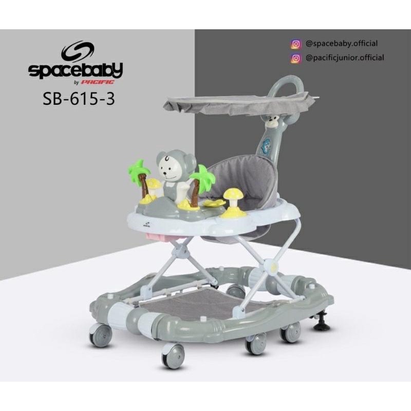 Spacebaby SB615-3 Baby Walker - Alat Bantu Jalan Bayi