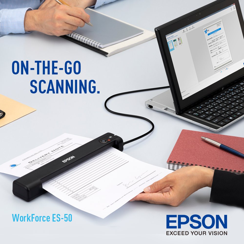 BISA COD  SCANNER EPSON ES-50 SCANNER EPSON PORTABLE ES 50 ES50 GARANSI RESMI