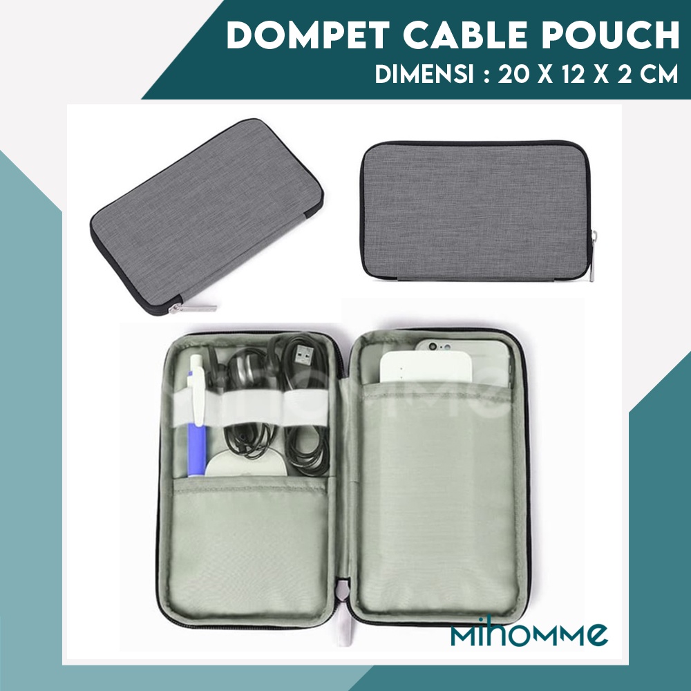 Dompet Travel Cable Pouch Charger Organizer Bag Penyimpanan Kabel USB