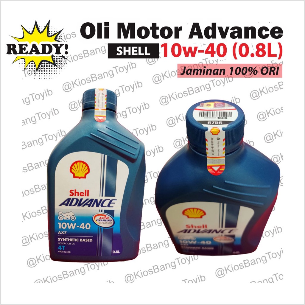 Oli Motor Bebek Matic ORIGINAL SHELL Advance 10W-40 (0.8L)