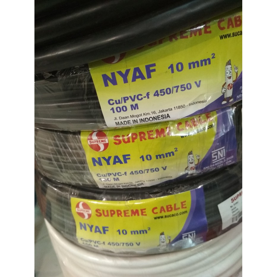 Kabel Listrik Serabut NYAF 10 10 mm Supreme 100meter Kabel Listrik Serabut NYAF 10mm Supreme 100mete