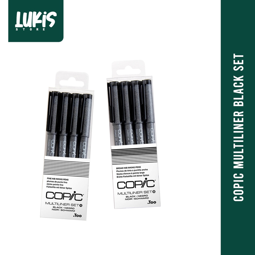 

Copic Multiliner Black Set (4 pcs)