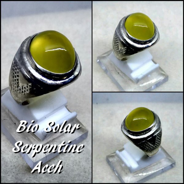 CINCIN BATU AKIK NATURAL SERPENTINE BIO SOLAR ACEH MUMBUL, JAMINAN GIWANG JAMINAN TERMURAH