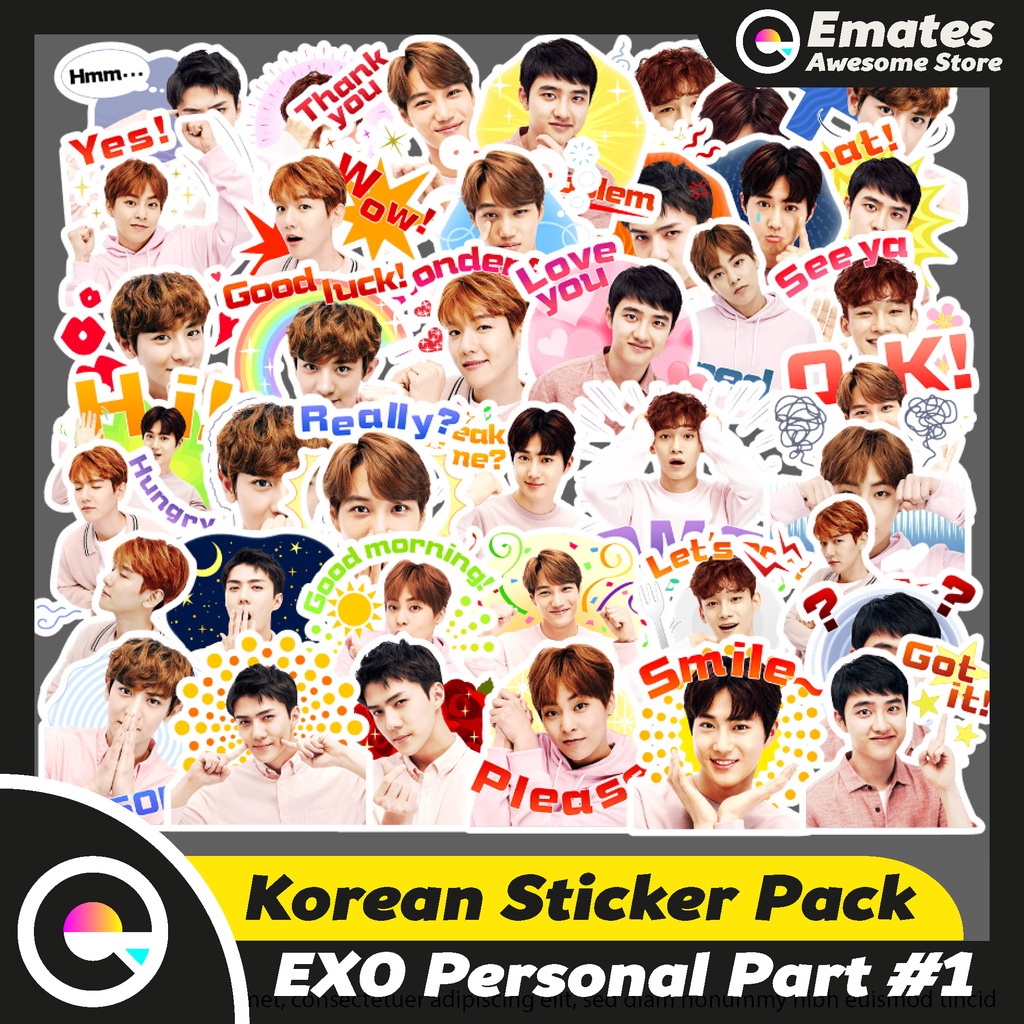 Jual [48 pcs] Stiker EXO Personal #1 Sticker Korea Kpop BTS NCT ...