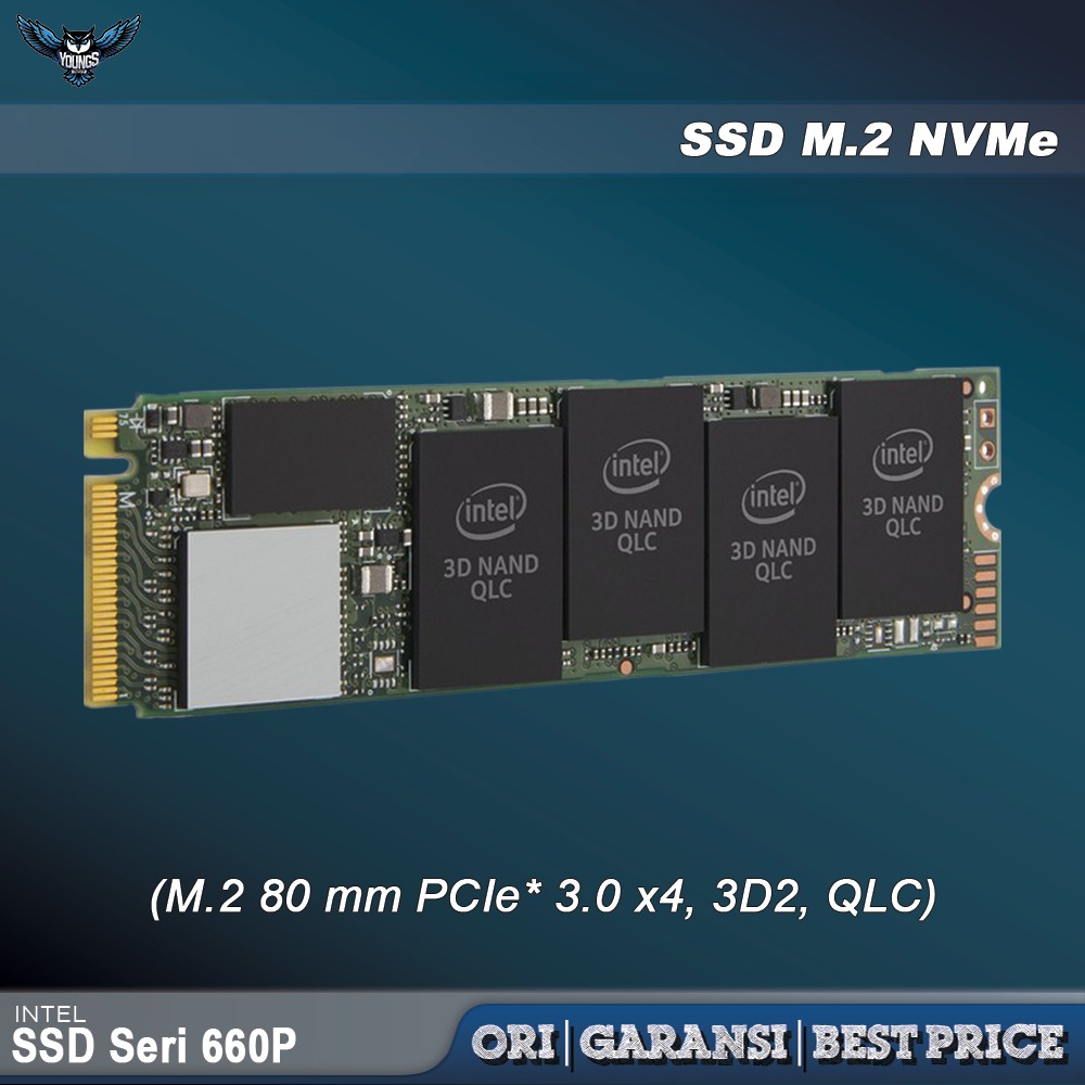 SSD INTEL 660P 512GB M.2 NVMe 2280 PCIe Gen3 x4 - SSDPEKNW512G8X1