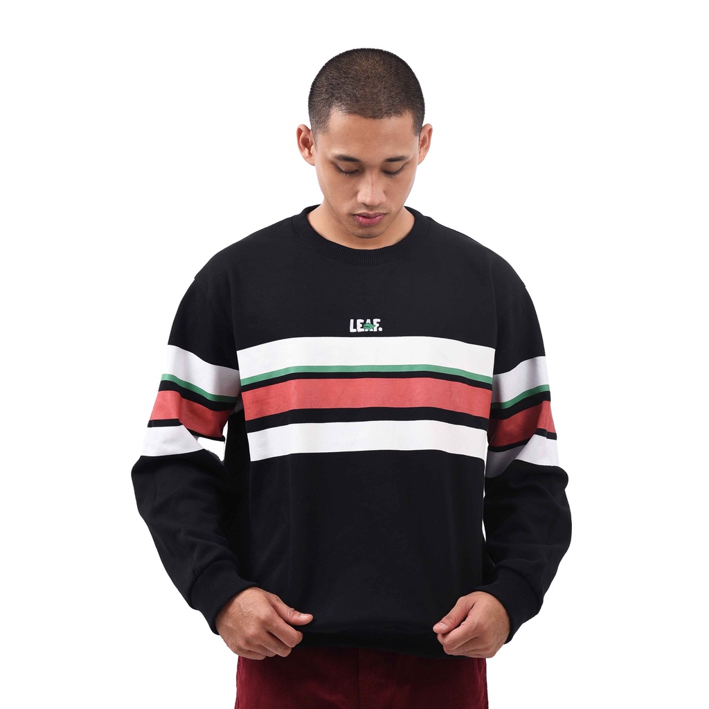 LEAF Dolce Black/White/Red Crewneck