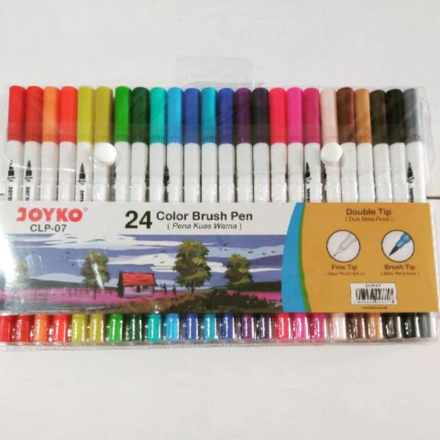 

24 Color Brush Pen / Pena Kuas Warna double tip (dua mata pena ) CLP-07