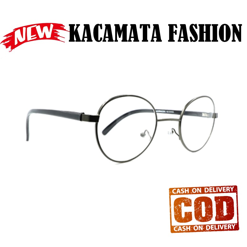 Kacamata Bulat Korea Fashion Pria Wanita Kacamata Oval Korea Sunglasses Round Frame Big Eye Terlaris