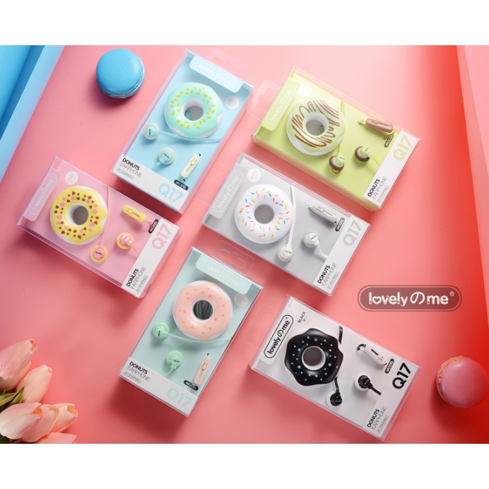 [Q-17] Headset Earphone Motif DONUTS DONAT Lucu / Wadah Earphone Bentuk DONAT Imut / Wadah Headset