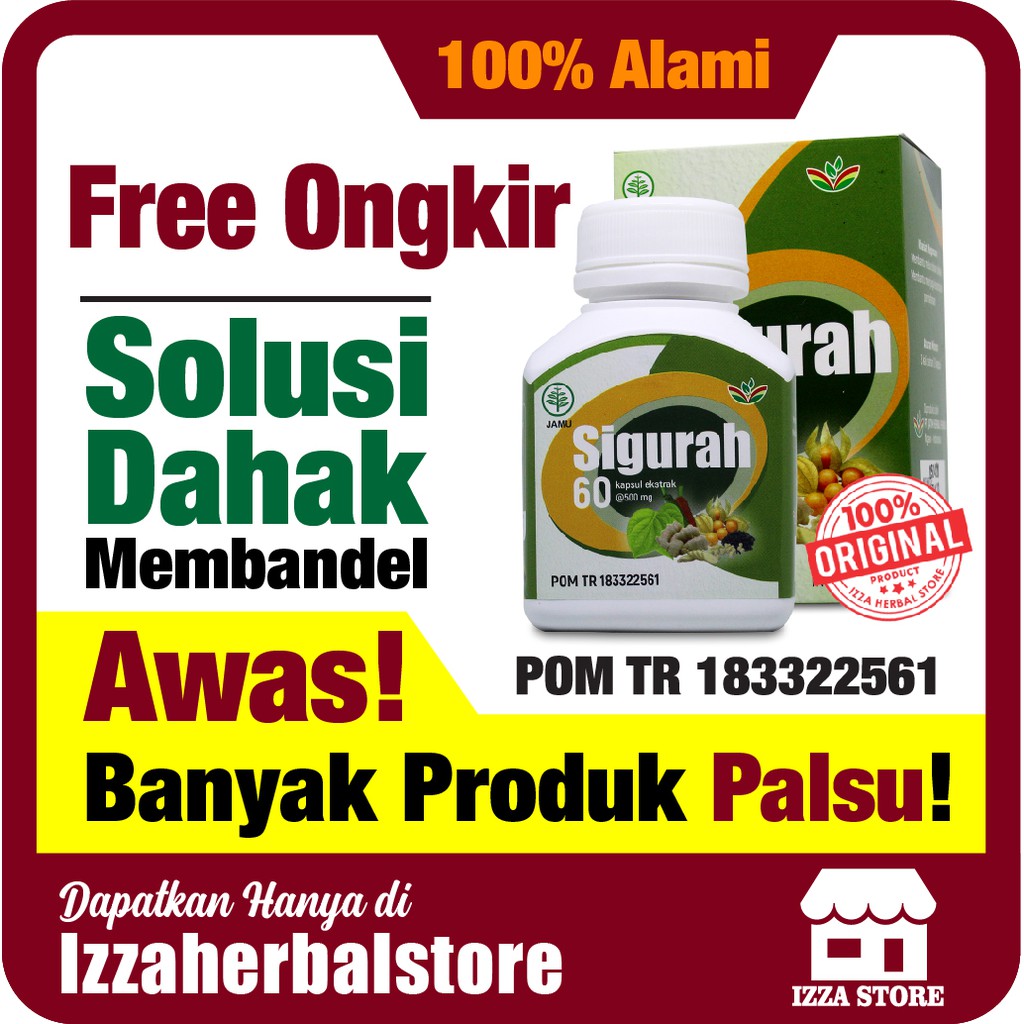 SIGURAH Kapsul Gurah Herbal ORIGINAL Ekstra Herbal Pernapasan Gurah Batuk Berdahak Dahak Lancar