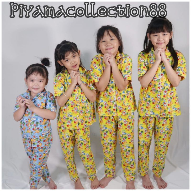 baju tidur couple mom and kids stelan/setelan karakter Siau Ting tang fruit