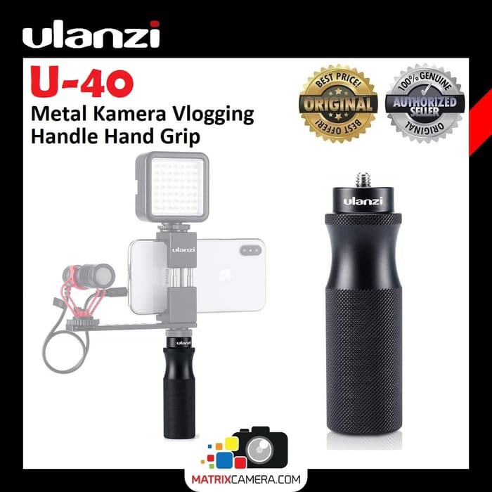 Ulanzi U-40 Metal Vlogging Handle Hand Grip for Smartphone Camera etc.