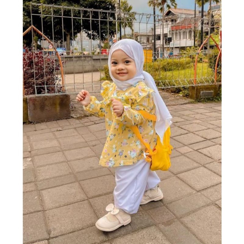 Pashmina Instan Karet Anak Usia 1 - 3 Tahun Bahan Diamond Stretch Premium / Hijab Anak