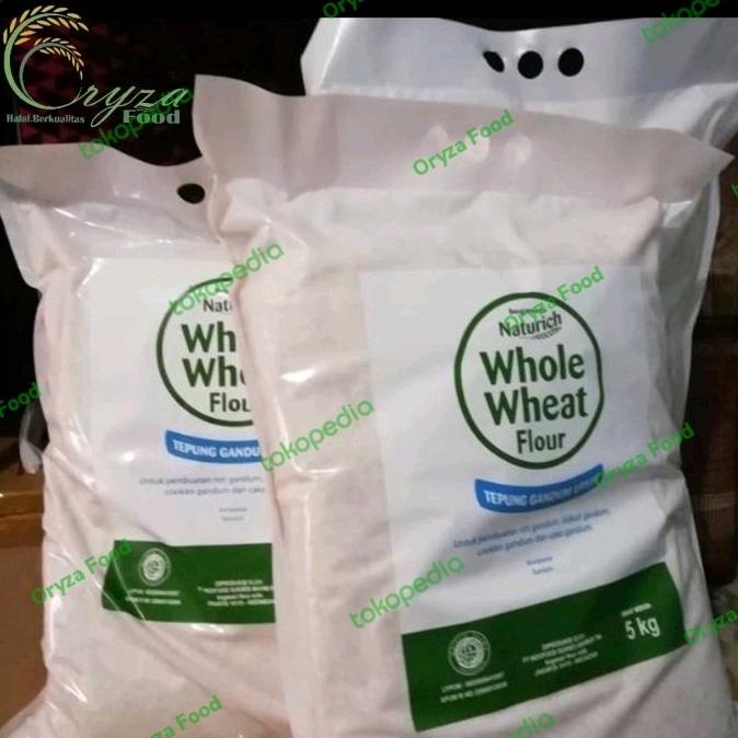 

[COD] Tepung gandum utuh Whole Wheat Flour Bogasari NATURICH 5kg. [COD]