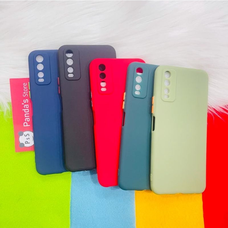 Case Vivo Y20 Y12s Y20i Y20s Babycase + Pelindung Kamera, Makaron Full Color (PsS)