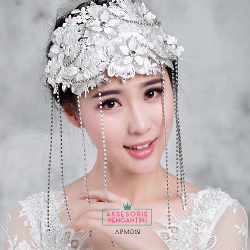 [SIAP KIRIM] HEADPIECE PENGANTIN AKSESORIS RAMBUT HIASAN SANGGUL APM012