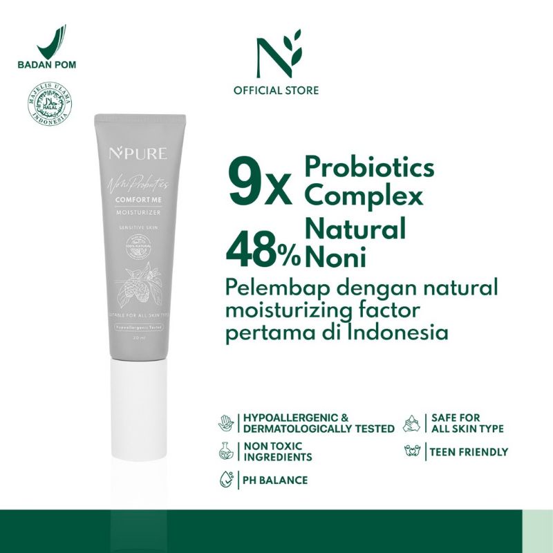 NPURE NONI PROBIOTICS &quot;COMFORT ME&quot; MOISTURIZER