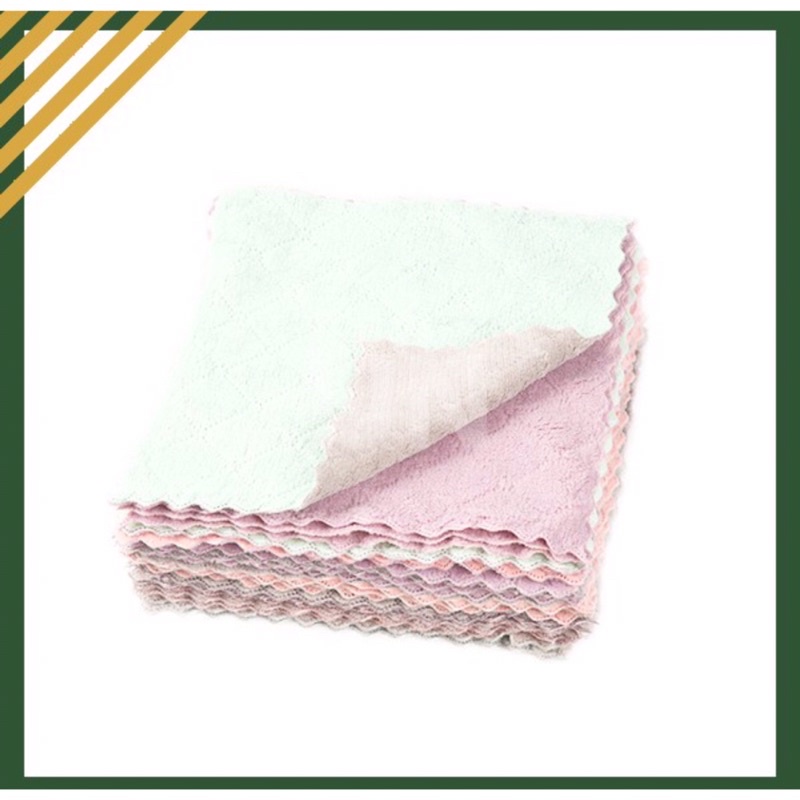 Kain Lap Dapur Multifungsi Microfiber Anti Minyak Ukuran 14X21