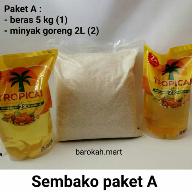 Sembako Paket A Beras 5 Kg Dan Minyak Goreng 2 Liter Indonesia