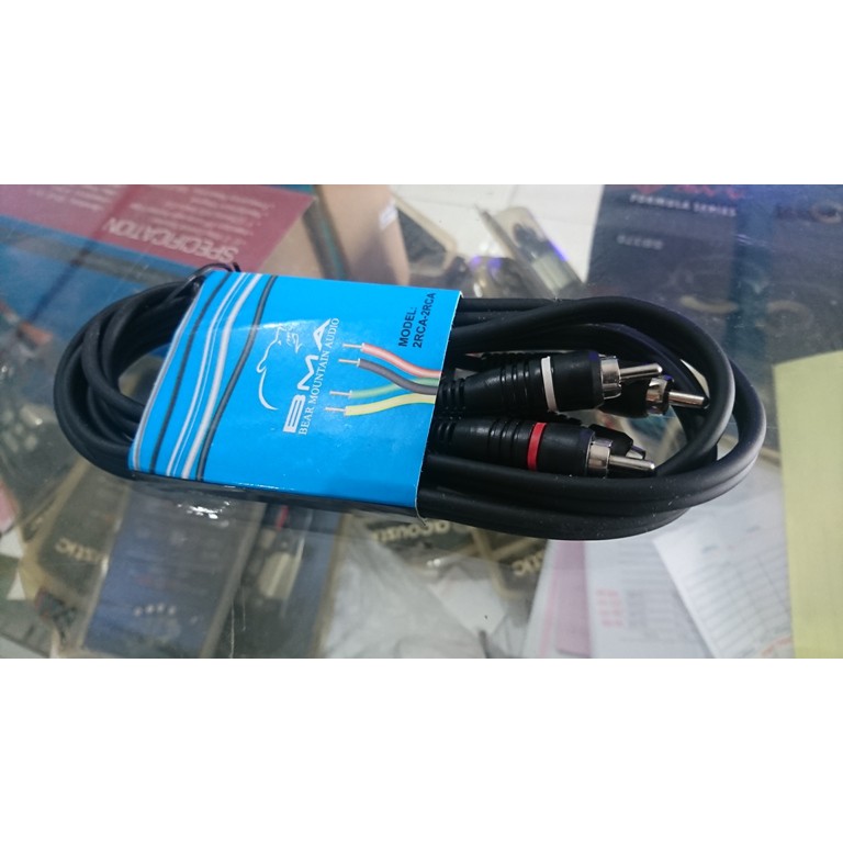 KABEL RCA 2 JALUR AUDIO MOBIL 1,8METER BMA BERKUALITAS