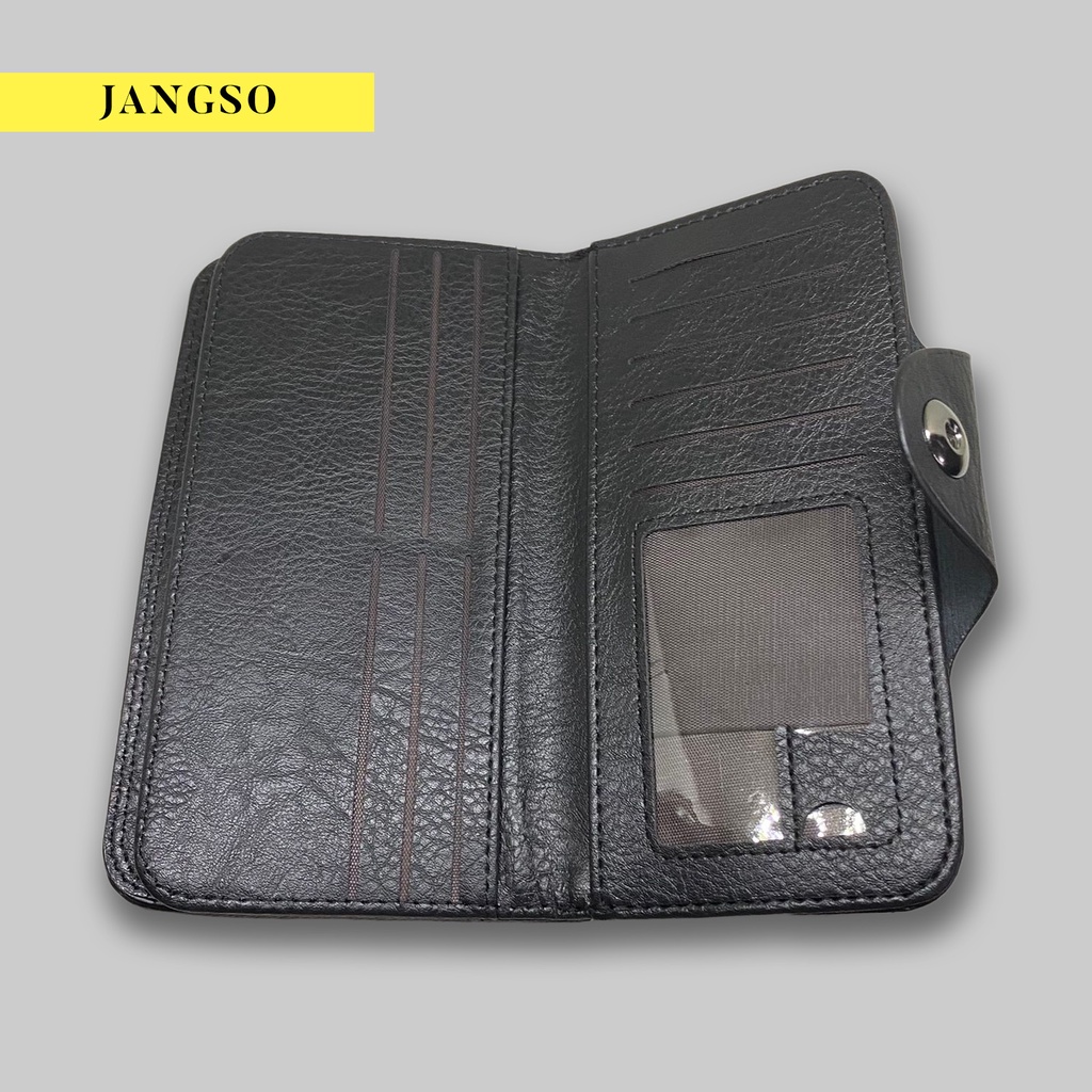 Dompet Kulit Pria Jangso - Lipat Dompet Kulit Men Fashion Leather Wallet