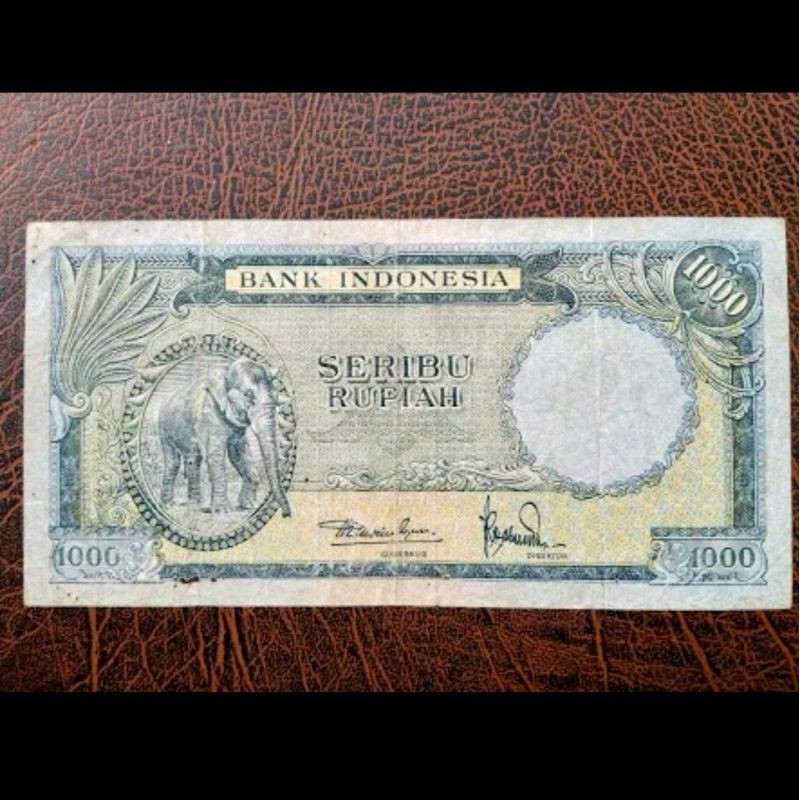 Uang Kertas Kuno Th.1957 Pecahan 1000 Rupiah