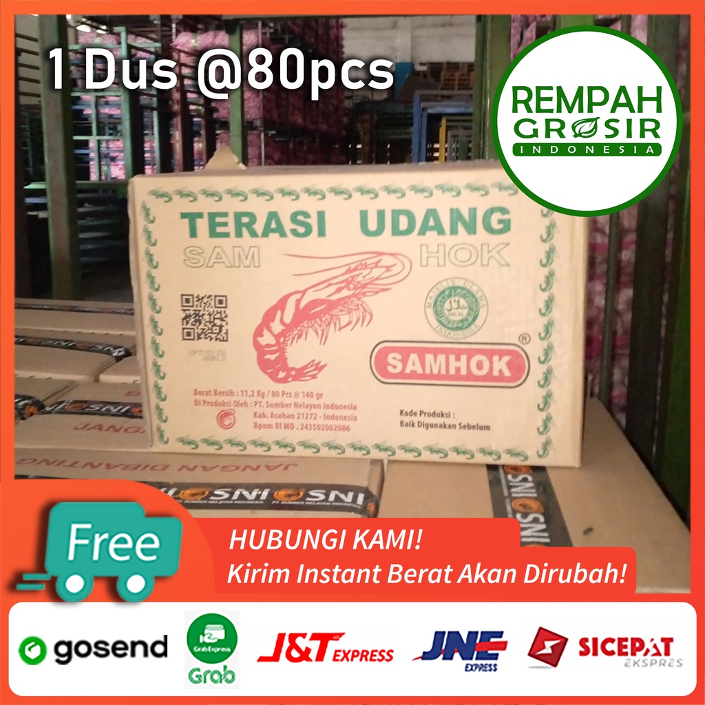 

Terasi Medan | Terasi Udang Samhok 140gr / 1 DUS / 80pcs Grosir