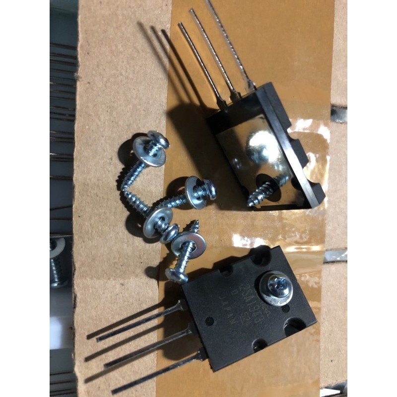 sekrup skrup baut + ring transistor final thosiba njw mjl 100pcs