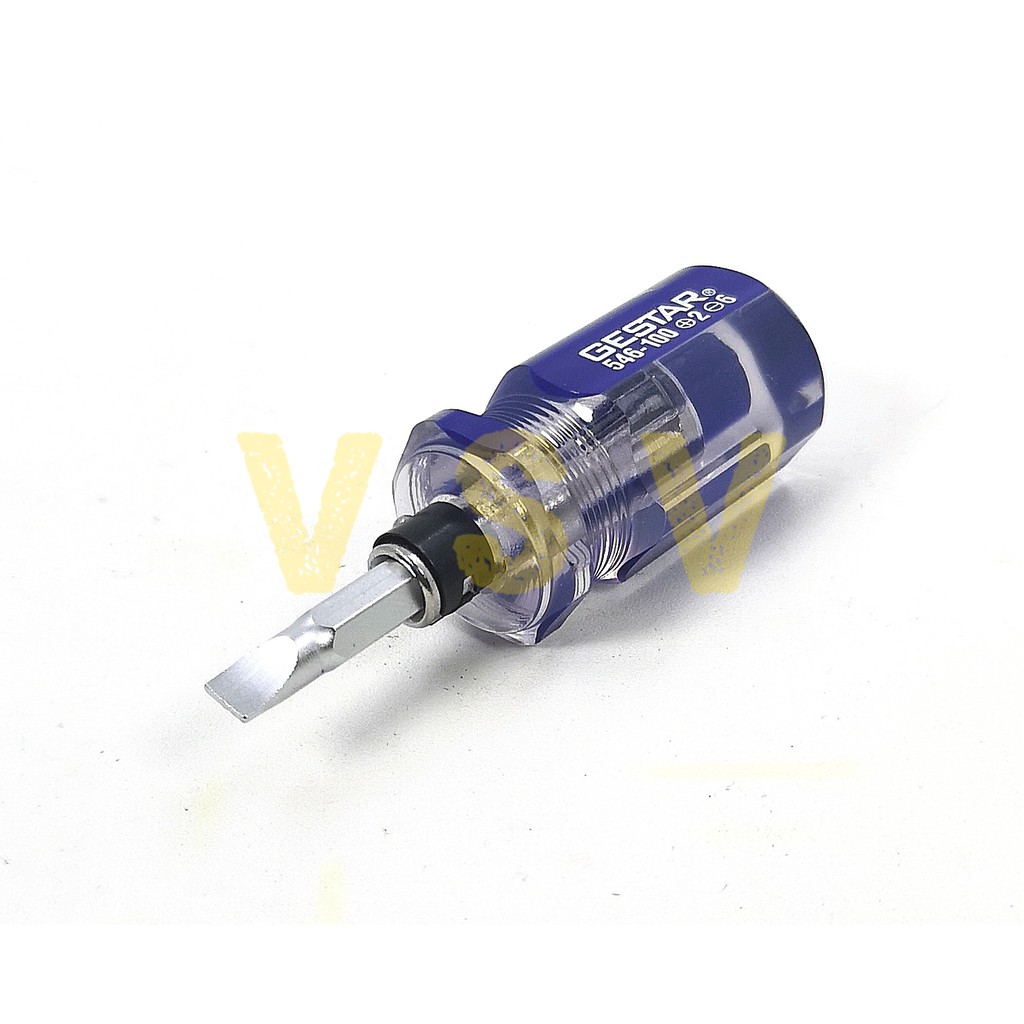 GESTAR Magnetic 2way screwdriver 36mm / obeng bolak balik / plus min