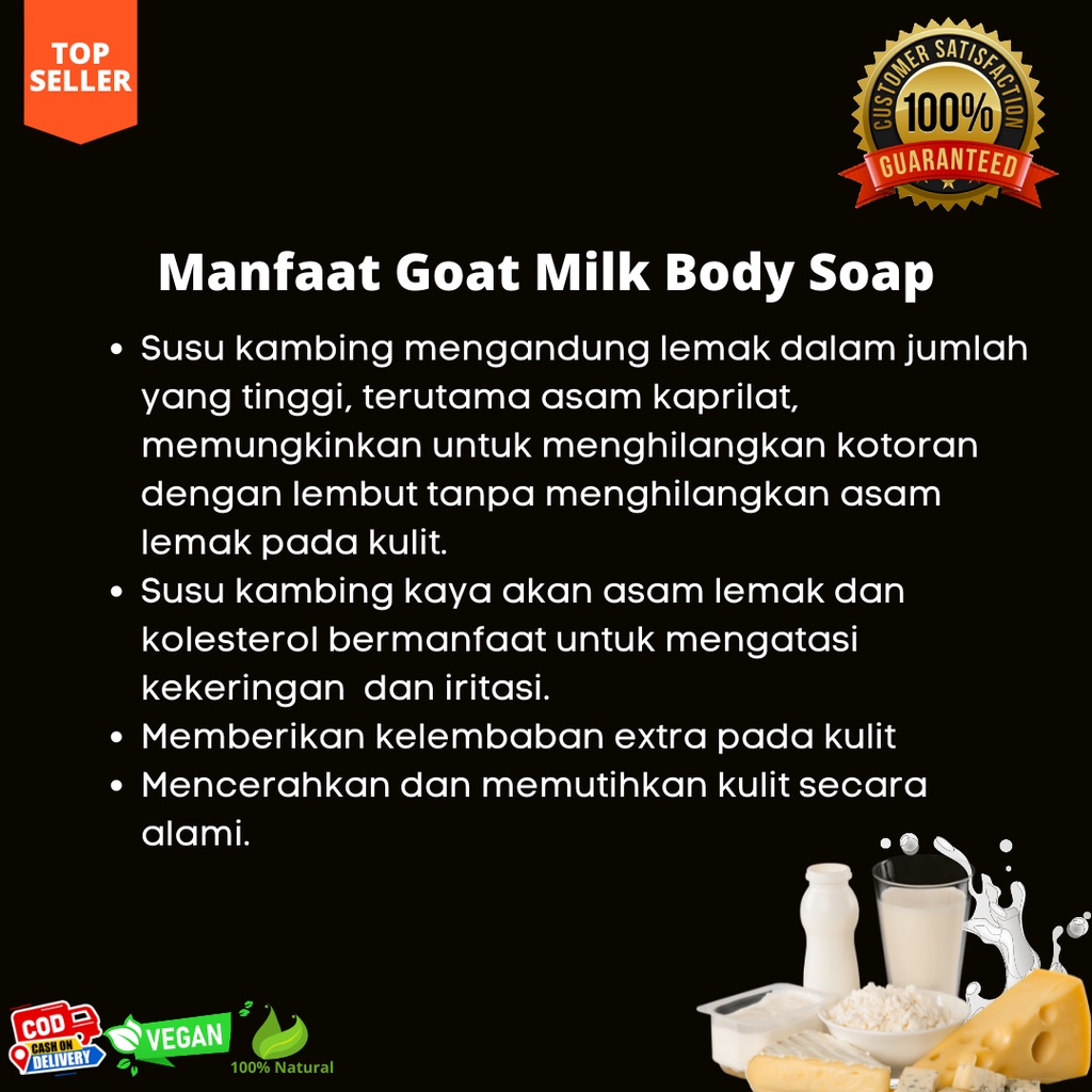 (NEW PRODUCT) Sabun Susu Kambing Natural Goat Milk Soap Sabun Pemutih