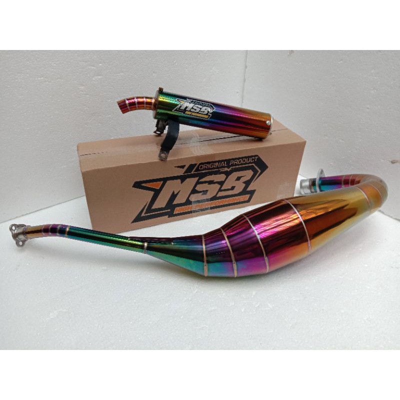 KNALPOT RX KING MODEL REPSOL FULL PELANGI MSB PRODUK