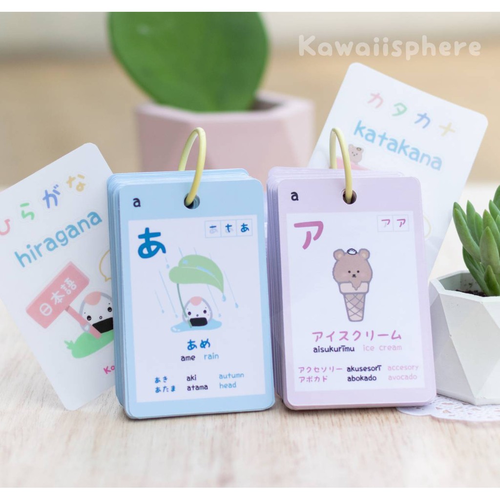 

Hiragana / Katakana Flash Card | Learn Japanese Kana | Study Card | Kartu Belajar Bahasa Jepang