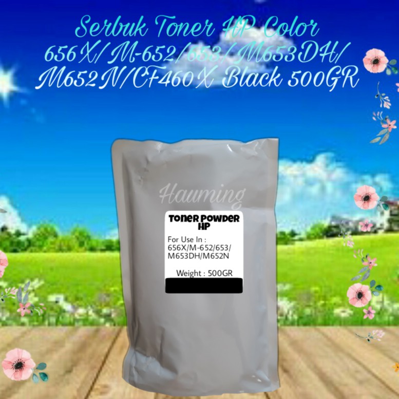 Serbuk Toner Powder Color HP 656X 656A M652 M653 M653DH M652N CF460X CF460A Black 500gr