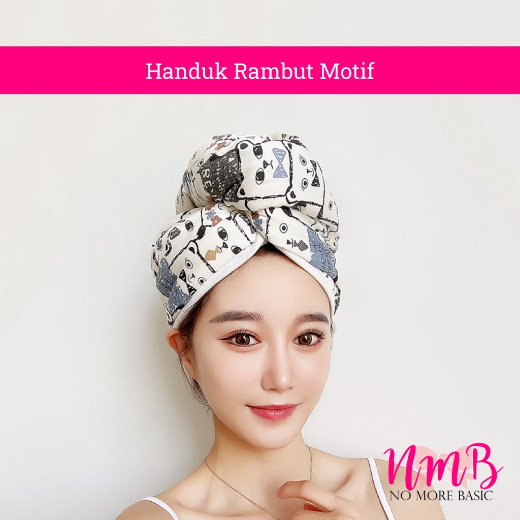 Handuk Motif Rambut Keramas Magic Towel Cepat Kering / Quick Dry Towel / Graphic Towel