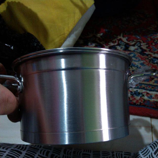 Panci Advanced Stainless Steel Tebal Soup Pot 20 Cm Tutup Kaca