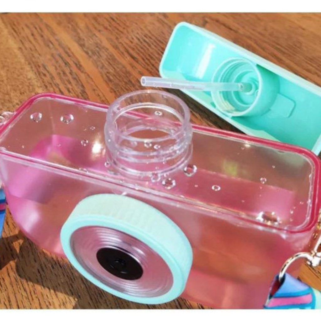 [BISA COD] 1 PCS FULL STIKER 2D &amp; 3D BOTOL MINUM KAMERA VIRAL 400 ML FREE TALI