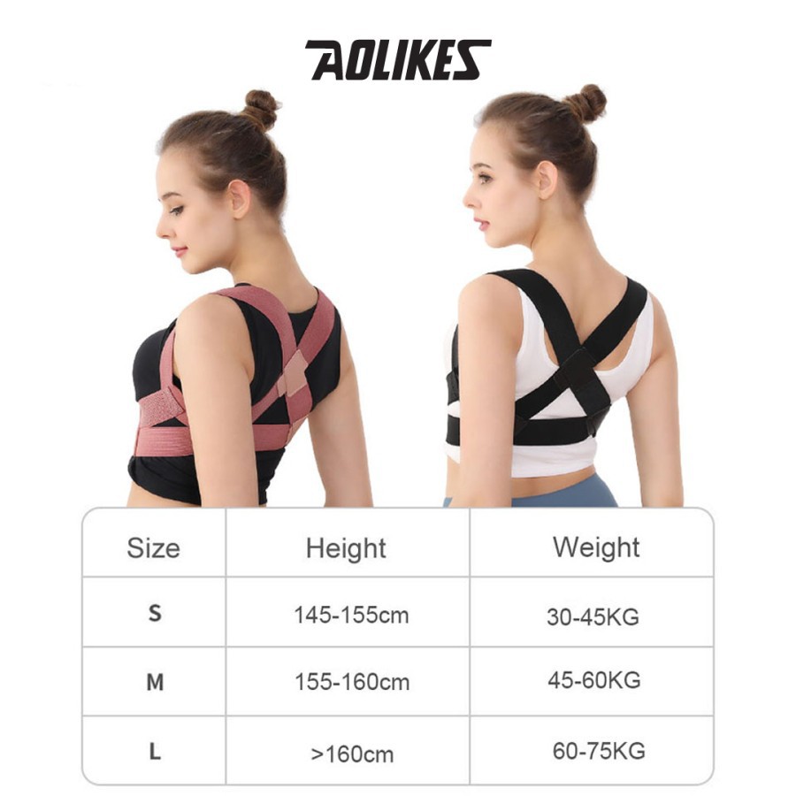 Aolikes 3109 Posture Corrector Brace Support Body Support Corrector Terapi Punggung