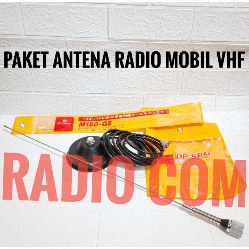 PAKET ANTENA RADIO MOBIL VHF / ANTENA RADIO RIG MOBIL VHF M150 GS PLUS BRACKET MAGNET DP SPM MURAH