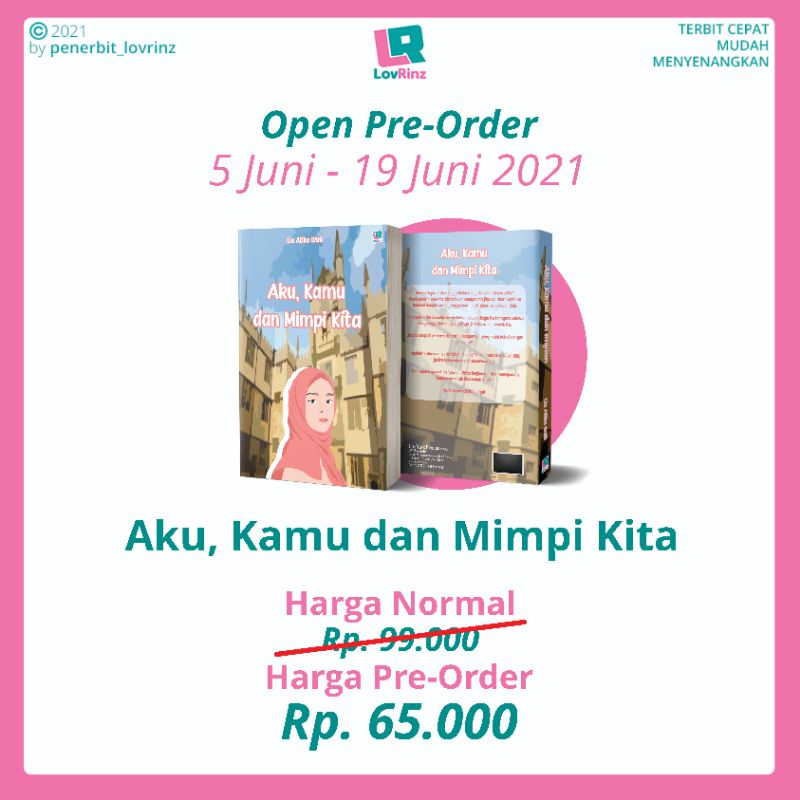 Buku Novel Aku, Kamu dan Mimpi Kita - Original - Penerbit LovRinz