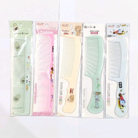 Sisir rambut pria wanita motif bahan tebal