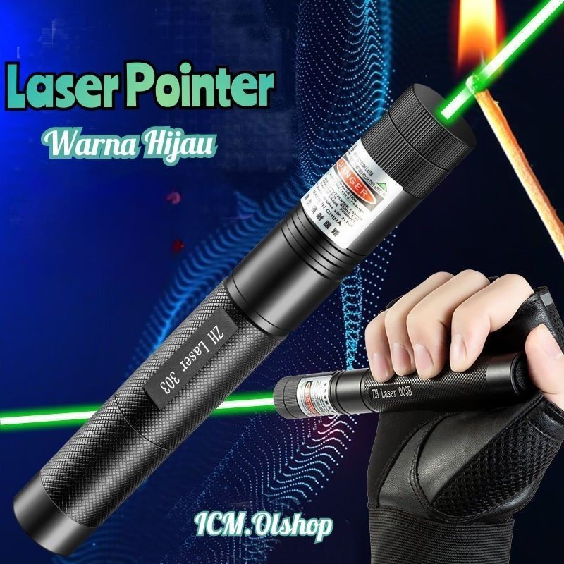 green laser pointer 303/laser hijau variasi/laser kunci pengaman⭐ ICM ⭐