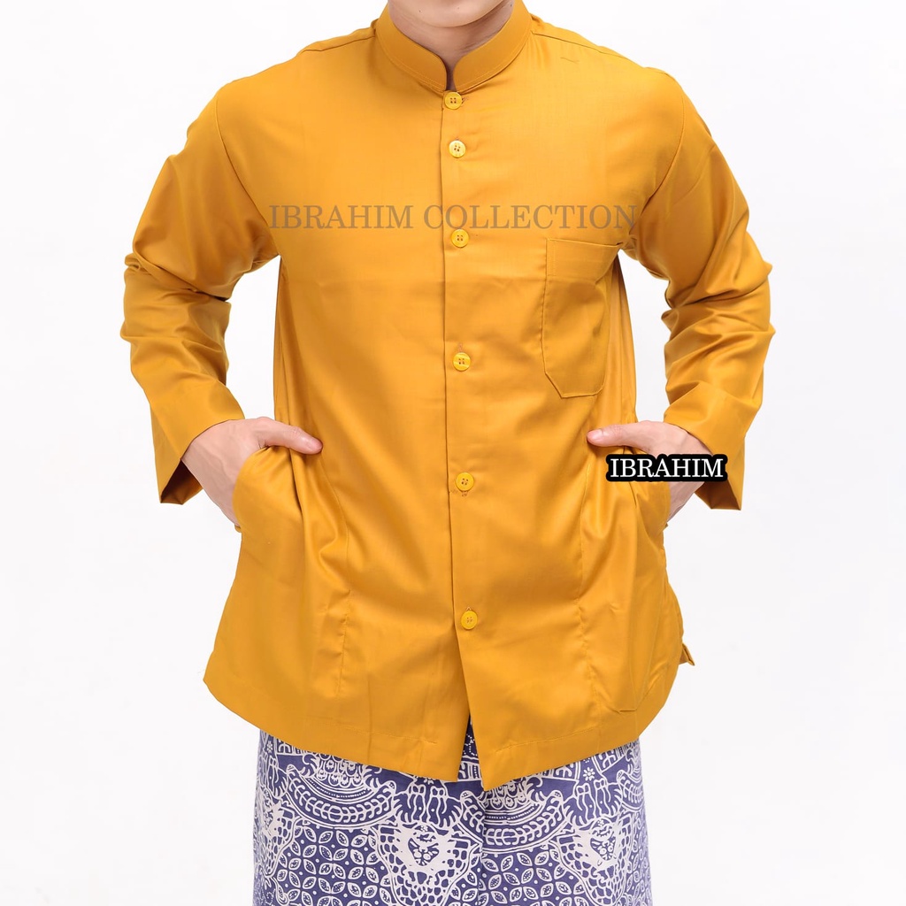 baju koko warna putih/koko pria dewasa/baju putih/lengan panjang/baju koko putih dewasa/katun toyobo