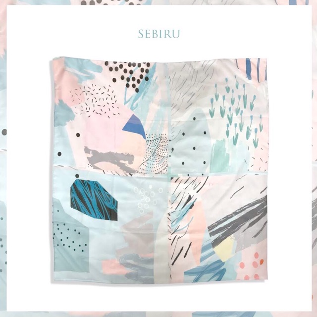 Scarf motif , hijab segi empat