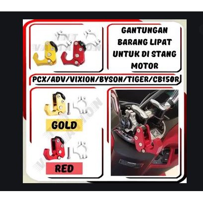 Gantungan/CANTELAN Barang Motor Honda Pcx Kleman Stang Gantungan Pcx 1PC SATUAN