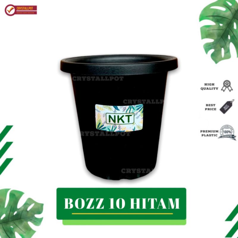 pot bunga tanaman tinggi NKT BOZZ 10 HITAM - NKT BOZZ 10 HITAM