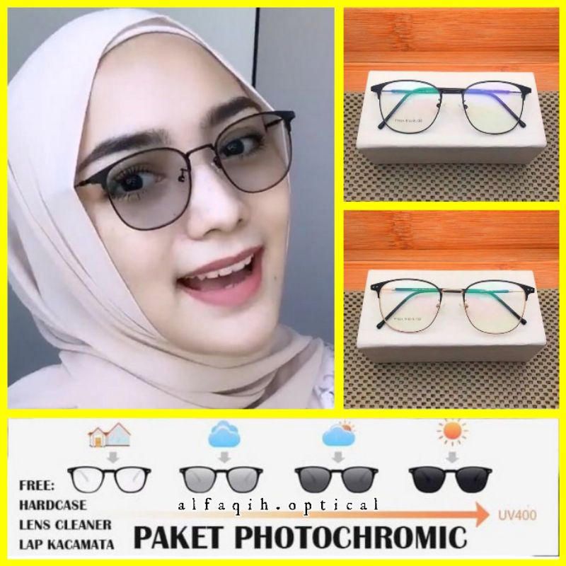 Paket Kacamata minus Photocromic 1924 / Kacamata Photocromic Minus Anti radiasi