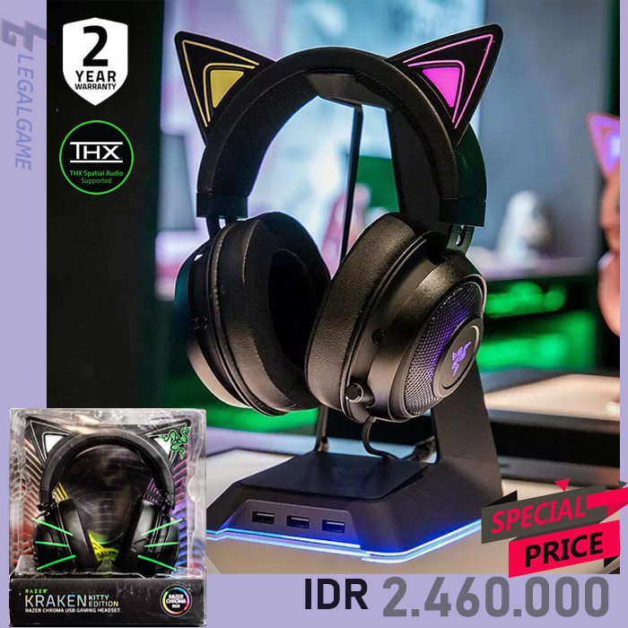 Razer Kraken Kitty Edition - Black (Hitam)