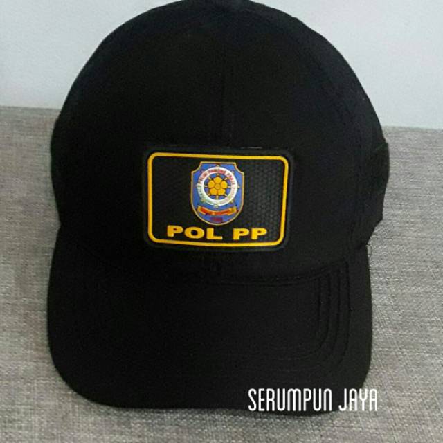 TOPI S A T P O L P P - TOPI P O L P P - TOPI S A T P O L P P VELCRO HITAM