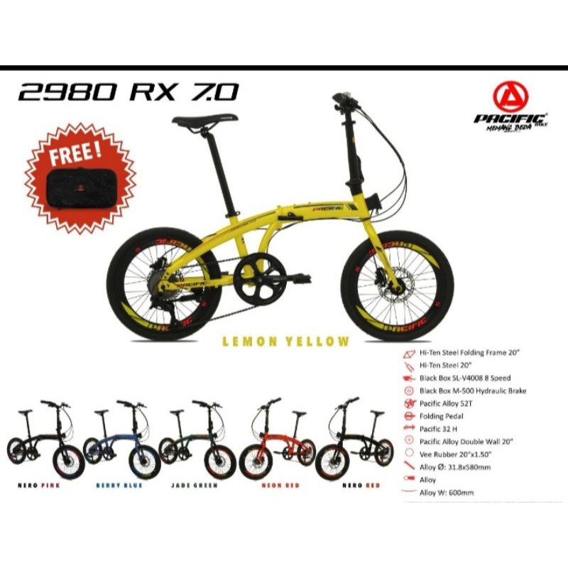 Sepeda Lipat STEEL 2980 RX 7.0 PACIFIC 20"